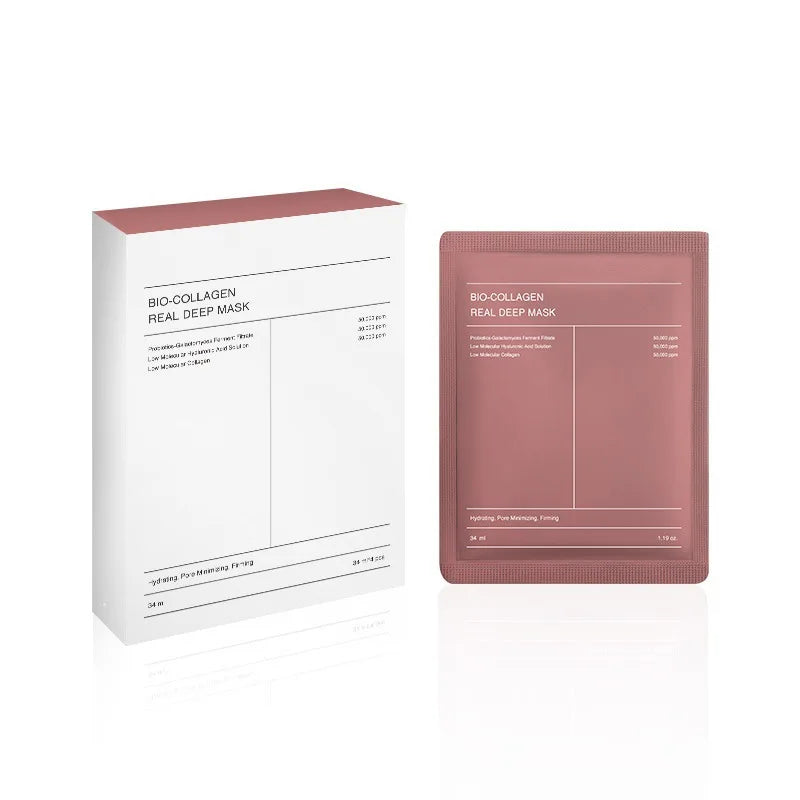 BIODANCE Bio-Collagen Real Deep Mask, Hydrating Overnight Hydrogel Mask, Pore Minimizing, Elasticity Improving, 1.20 oz x 4ea