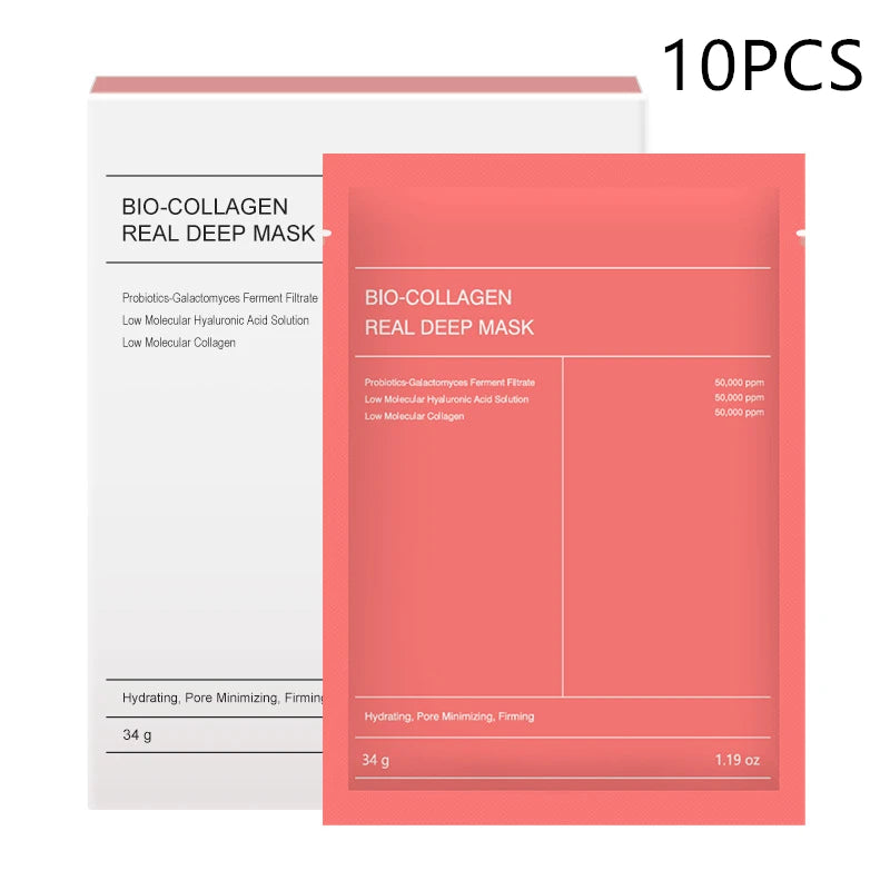 BIODANCE Bio-Collagen Real Deep Mask, Hydrating Overnight Hydrogel Mask, Pore Minimizing, Elasticity Improving, 1.20 oz x 4ea