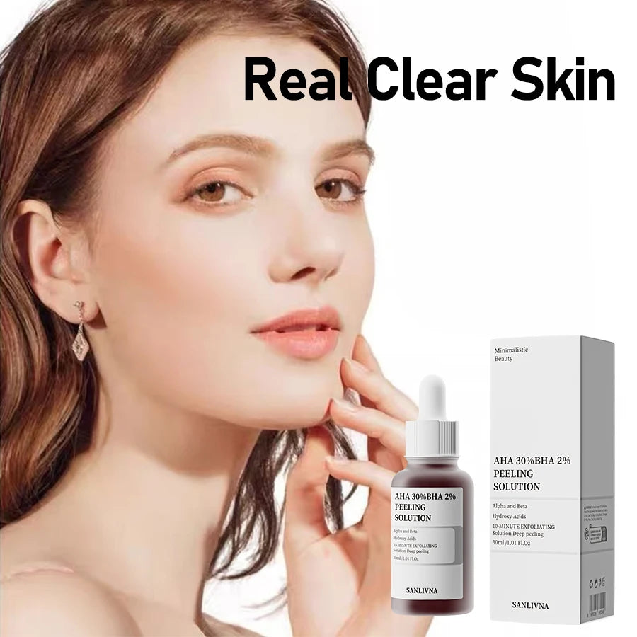 Peeling solution Essence face shrink pores exfoliation moisturizing repair face 30ML AHA 30% + BHA 2%